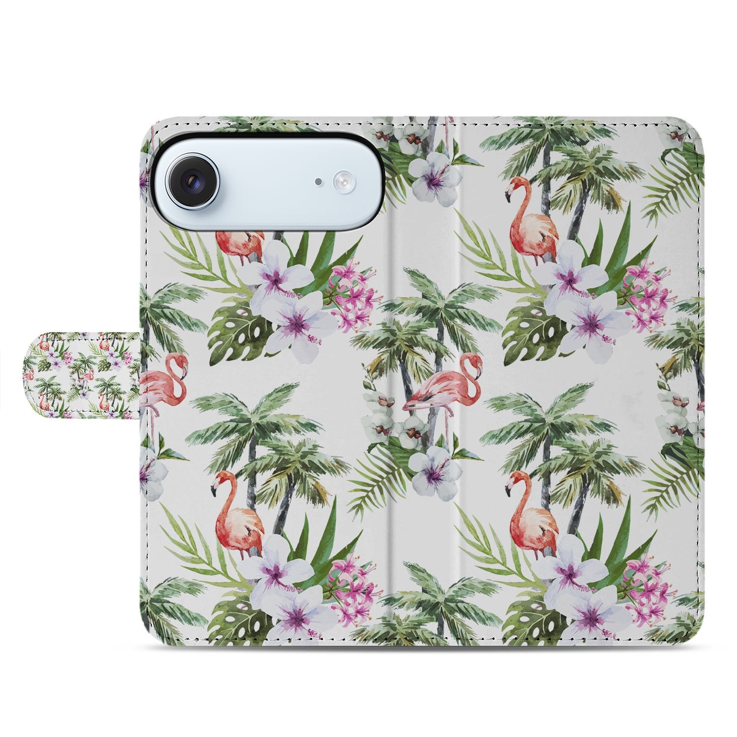 Flamingo Palms Hoesje iPhone Air Book Case designnaam front