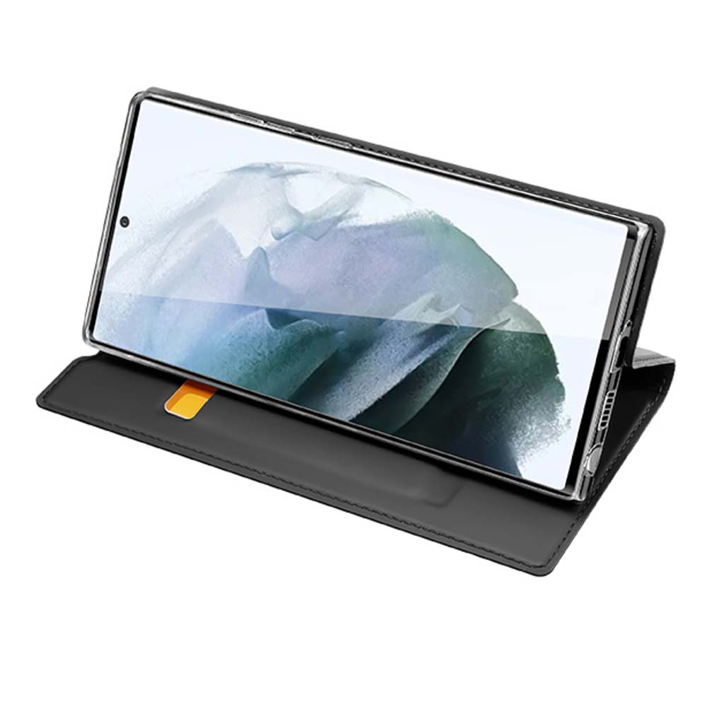 Samsung Galaxy S22 Ultra fotohoesje ontwerpen zwart design vooraan