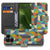 Funky Retro Design Fairphone 6 Book Case Pasjeshouder Kunstleer bescherming kleurrijke patronen