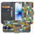 Funky Retro Hoesje Voor iPhone 17 Portemonnee Hoesje geometrisch design kleurrijk aanzicht