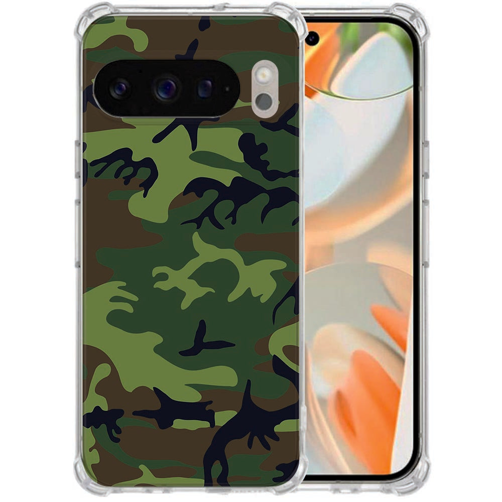 Google Pixel 10 Pro XL Flexibele back cover Army Dark Antishock
