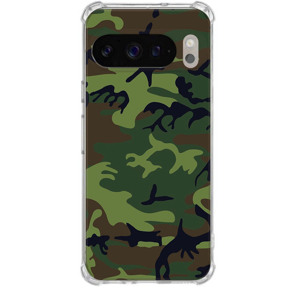 Google Pixel 10 Pro XL Flexibele back cover Army Dark Antishock
