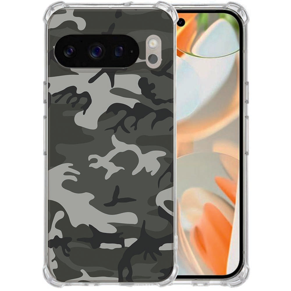 TPU Siliconen Hoesje Google Pixel 10 Pro XL Army Light Valbestendig