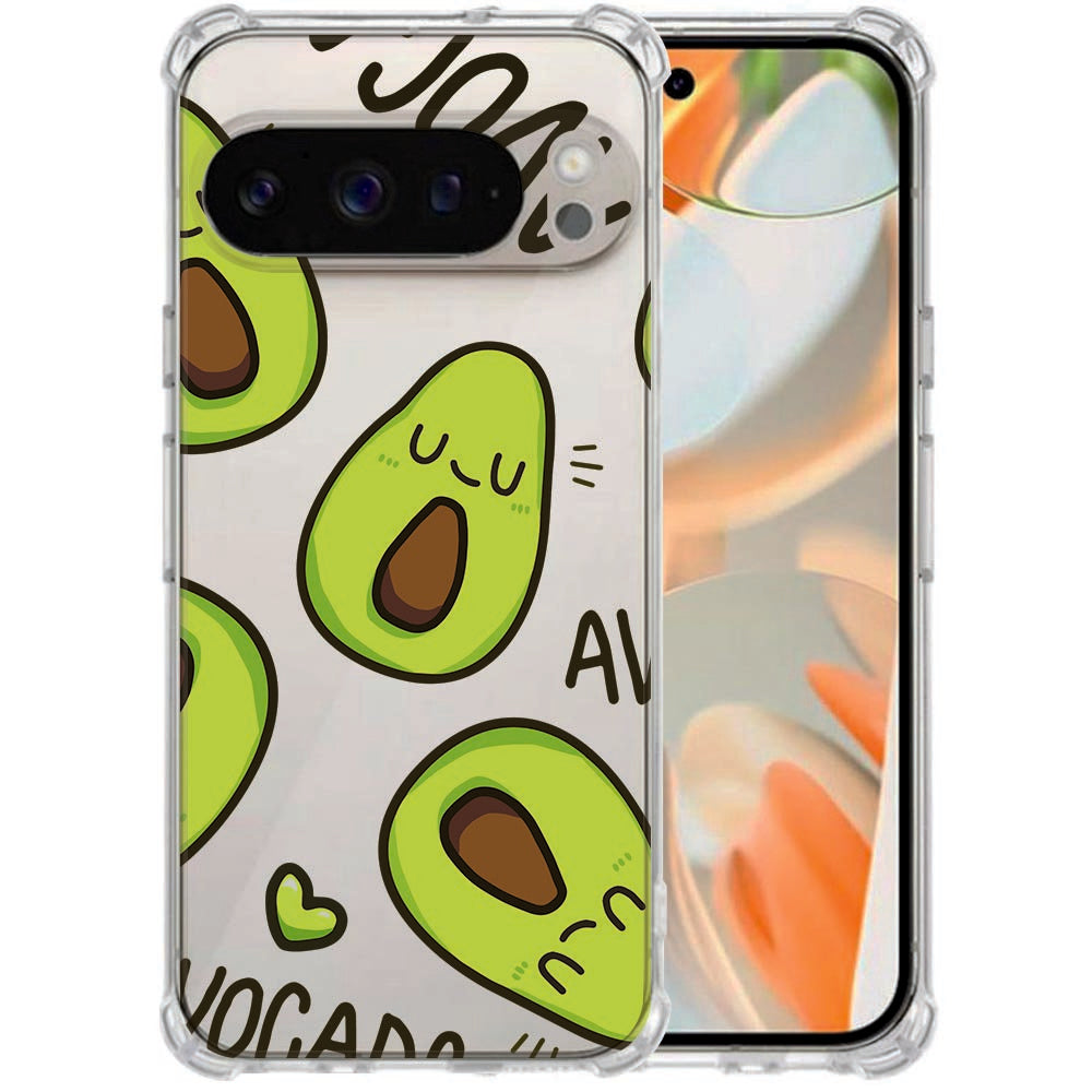 Google Pixel 10 Pro XL Backcover Hoesje Avocado Singing Shockproof