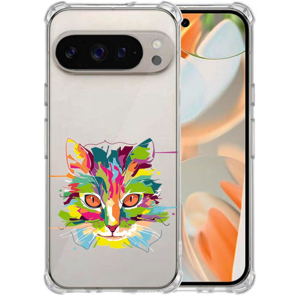 Google Pixel 10 Pro XL TPU Back Cover Cat Color Shockproof