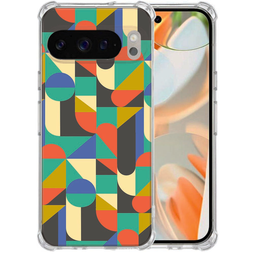Google Pixel 10 Pro XL Flexibele back cover Funky Retro Valbestendig