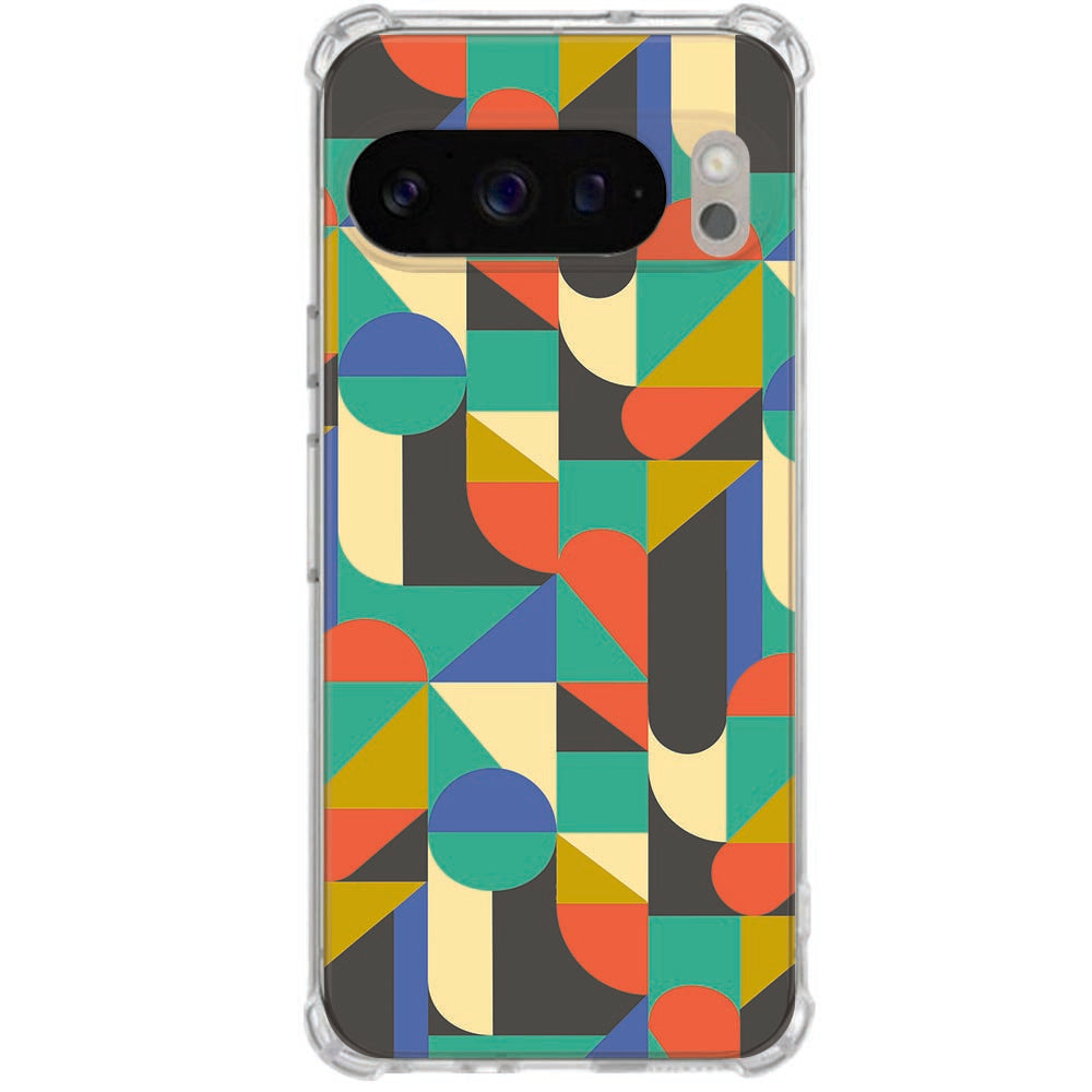 Google Pixel 10 Pro XL Flexibele back cover Funky Retro Valbestendig