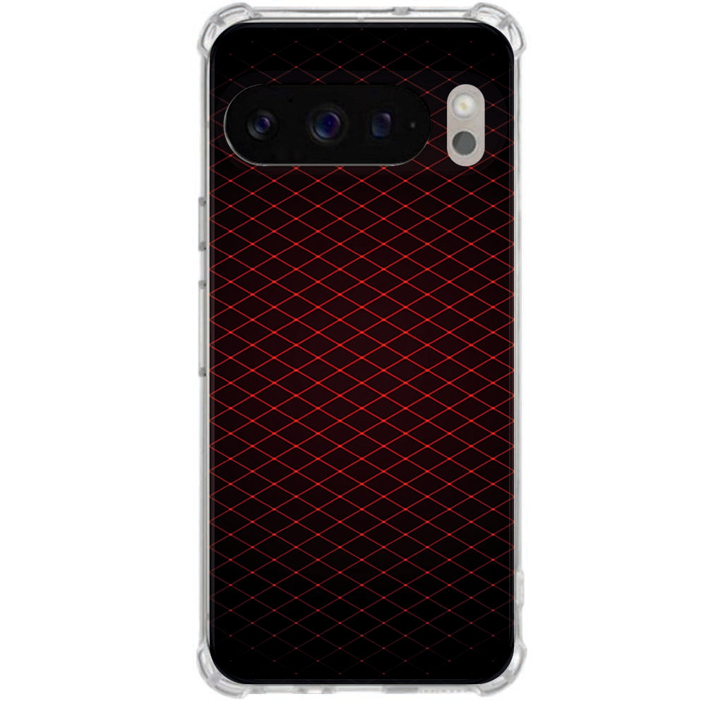 Google Pixel 10 Pro XL TPU Back Cover Geruit Rood Antishock