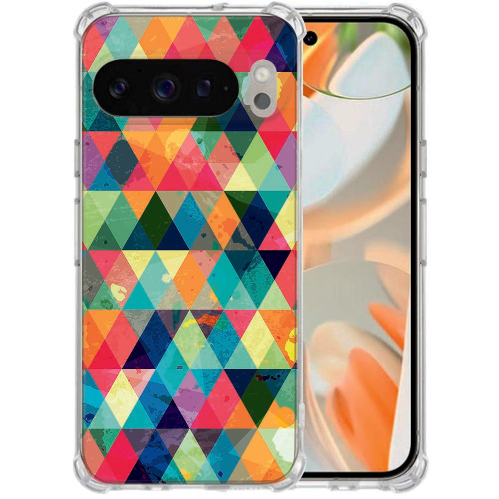 Google Pixel 10 Pro XL Backcover Hoesje Geruit Schokbestendig