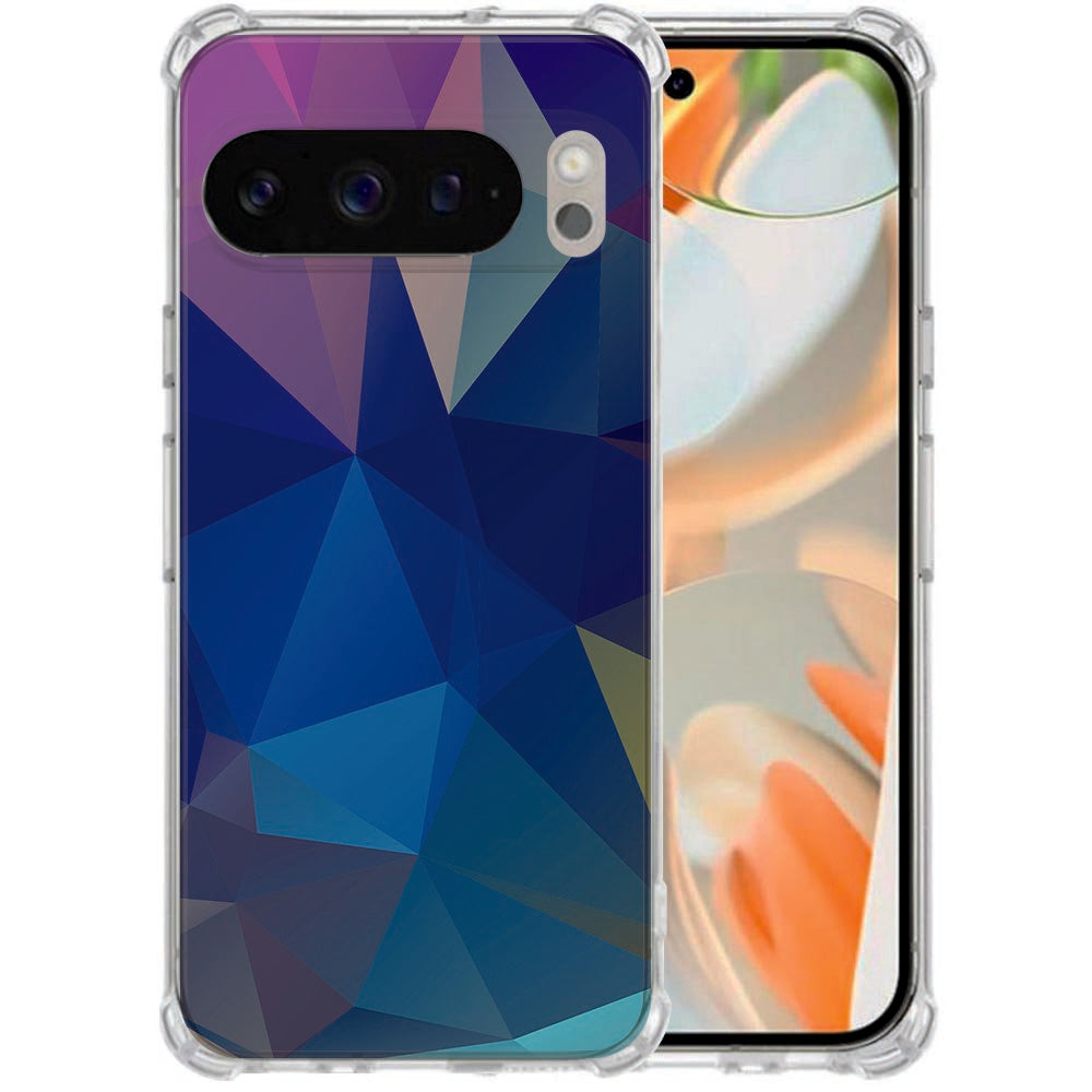 Softcase Google Pixel 10 Pro XL Polygon Dark Schokbestendig