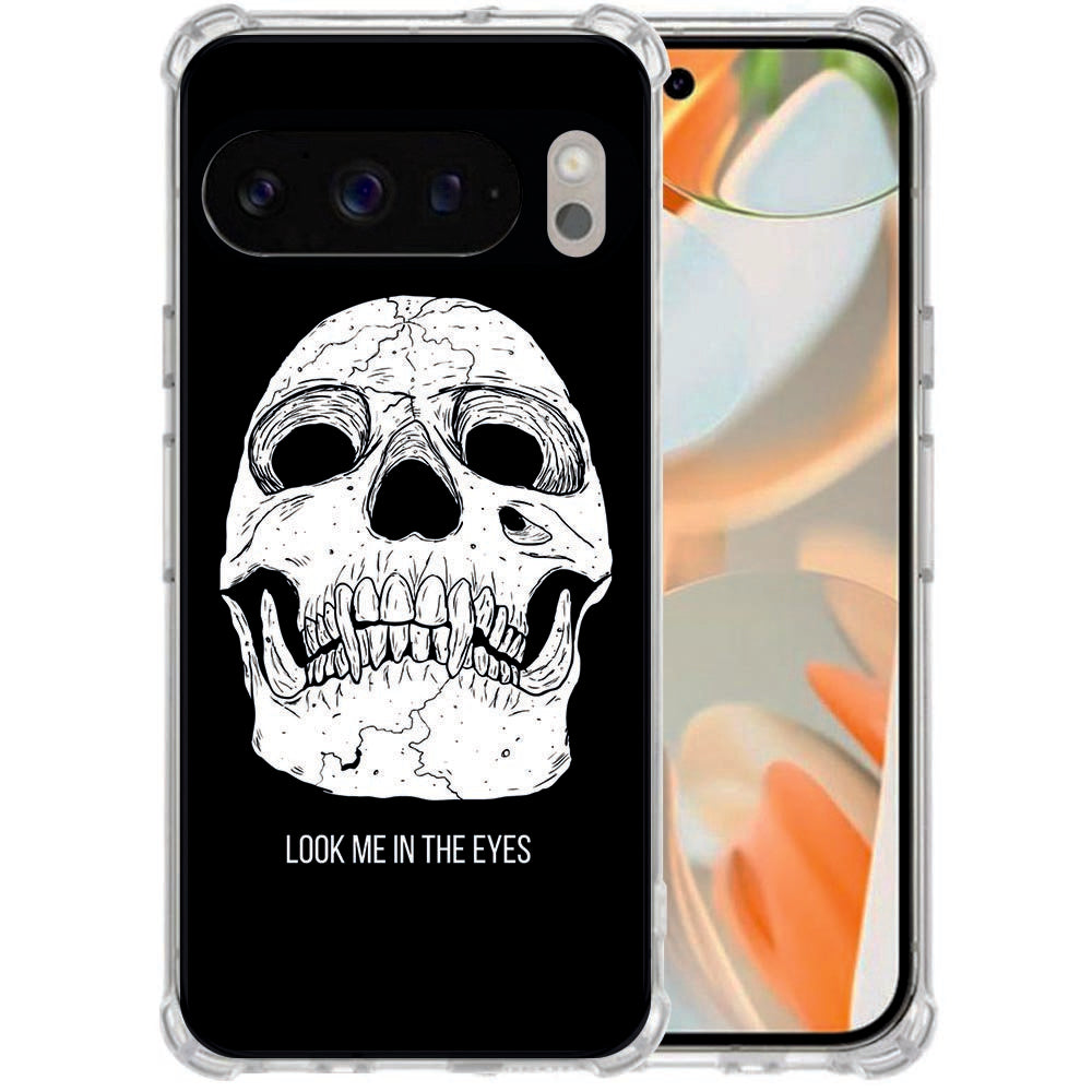TPU Back Cover Google Pixel 10 Pro XL Skull Eyes Schokbestendig