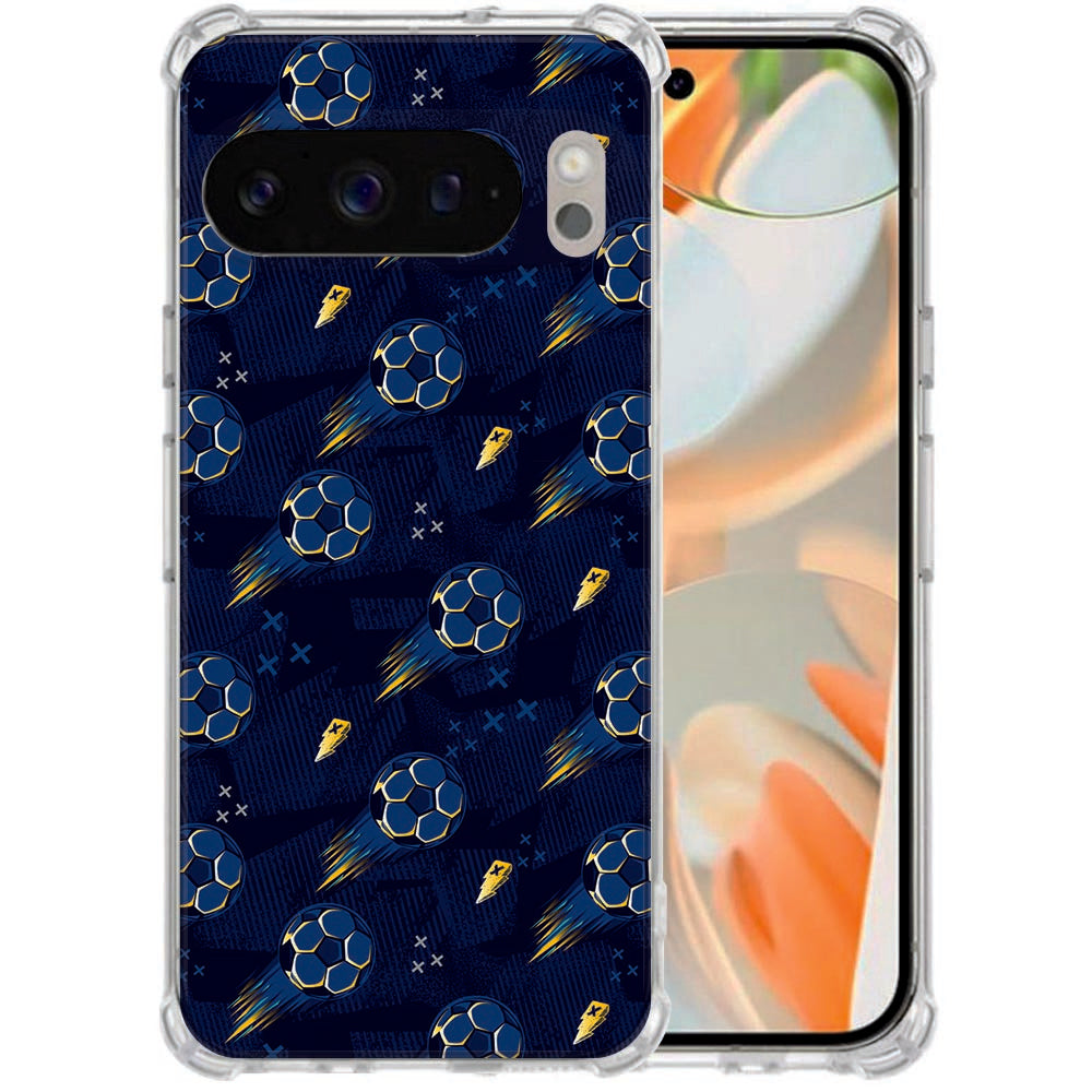 Google Pixel 10 Pro XL TPU Siliconen Hoesje Voetbal Schokbestendig