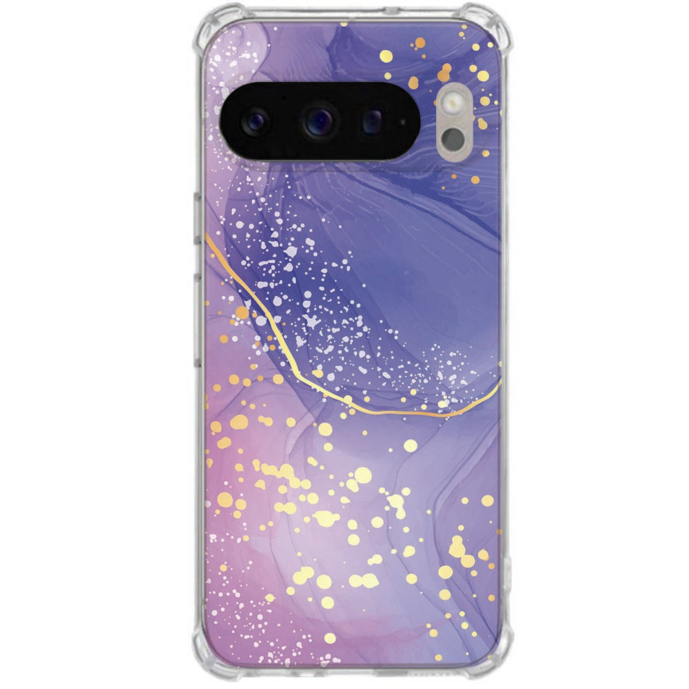 Softcase Google Pixel 10 Pro XL Watercolor Paars Shockproof