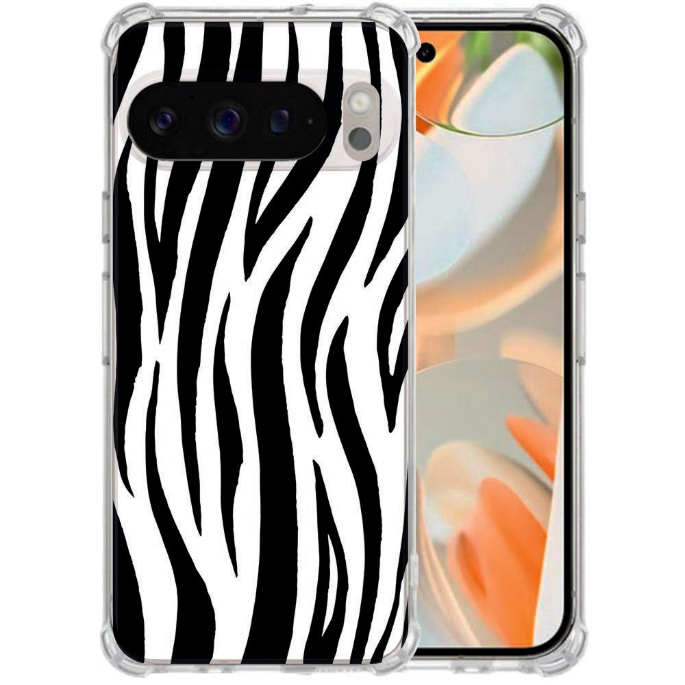 Flexibele Backcover Hoesje Google Pixel 10 Pro XL Zebra Valbestendig
