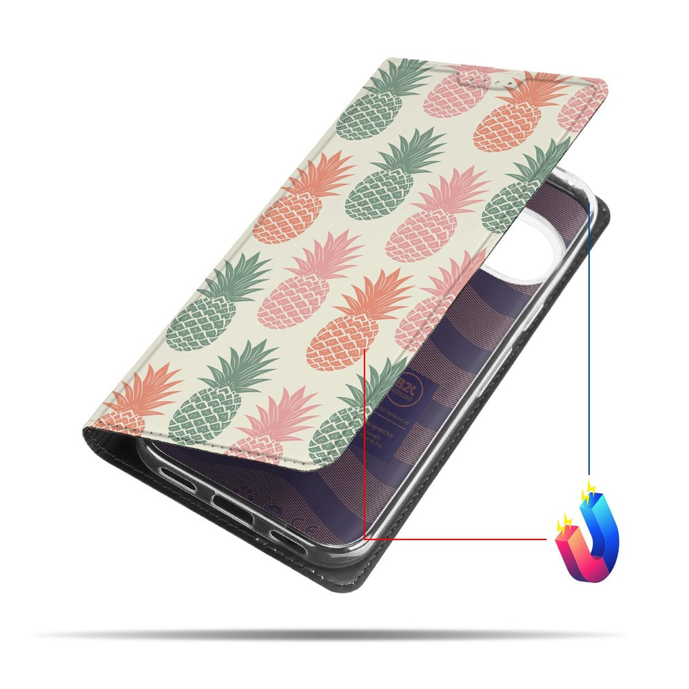 Google Pixel 10 | Pixel 10 Pro Book Cover Ananas flip stijl ananas voorkant