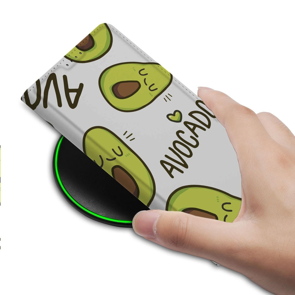 Google Pixel 10 | Pixel 10 Pro Book Wallet Case Avocado Singing design avocado hand