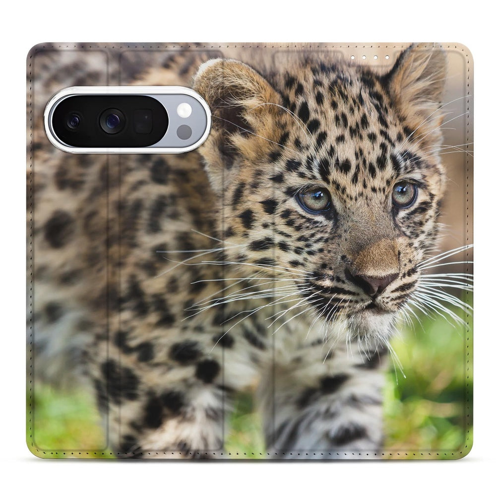 Google Pixel 10 | Pixel 10 Pro Standcase Hoesje Baby Luipaard baby luipaard ontwerp aanzicht