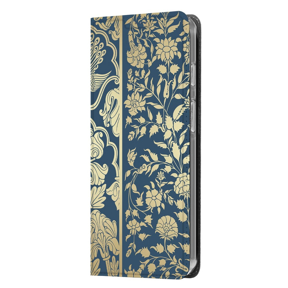 Google Pixel 10 Pro Smart Cover Hoesje Beige Flowers bloemen design zijaanzicht