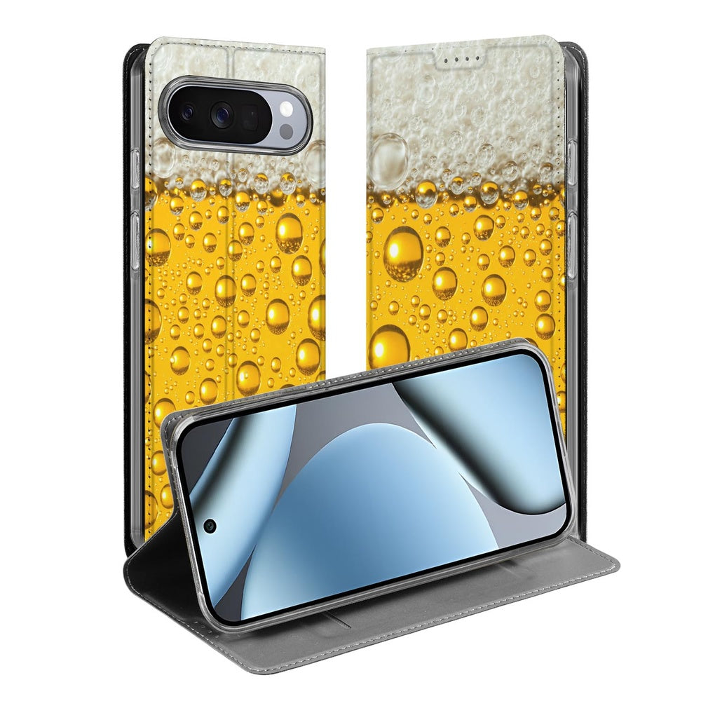 Google Pixel 10 | Pixel 10 Pro Book Cover Bier flip style bierprint voorkant zijkant