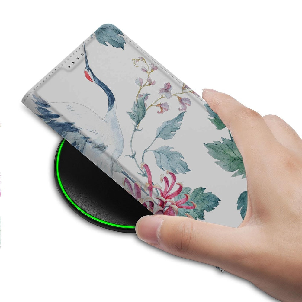 Google Pixel 10 Pixel 10 Pro Bookcase voor Google Pixel 10 | Pixel 10 Pro Bird Flowers design hand aanzicht