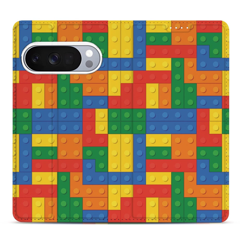 Google Pixel 10 | Pixel 10 Pro Flip Style Cover Blokken design blokken voorkant