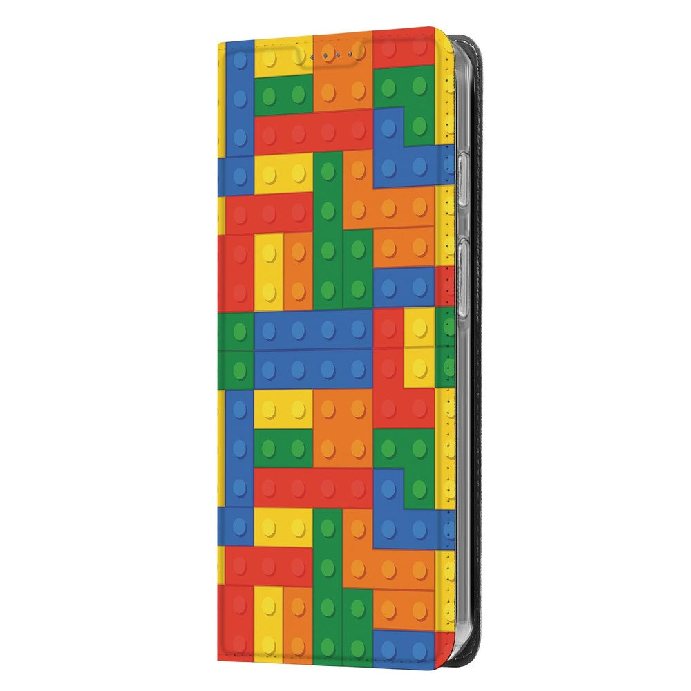 Google Pixel 10 | Pixel 10 Pro Flip Style Cover Blokken blokkenprint zijaanzicht