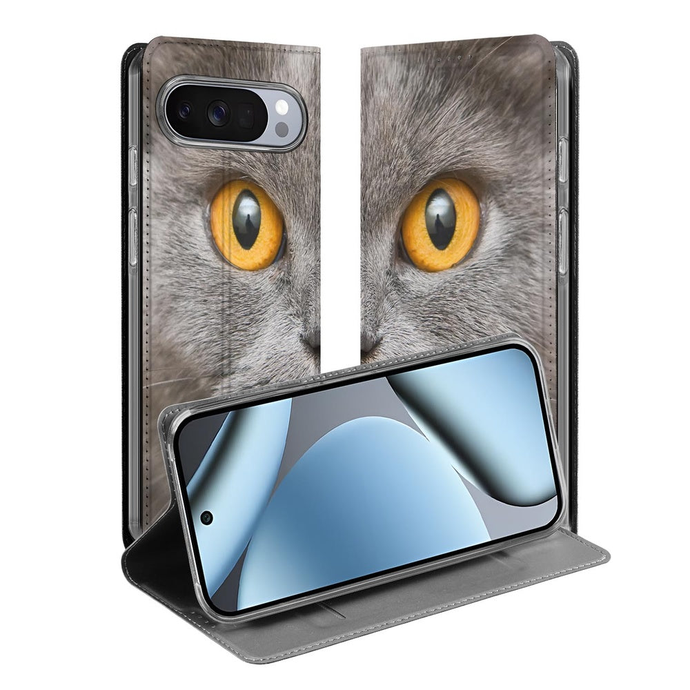Google Pixel 10 | Pixel 10 Pro Bookcase Britse Korthaar met kattenogen design