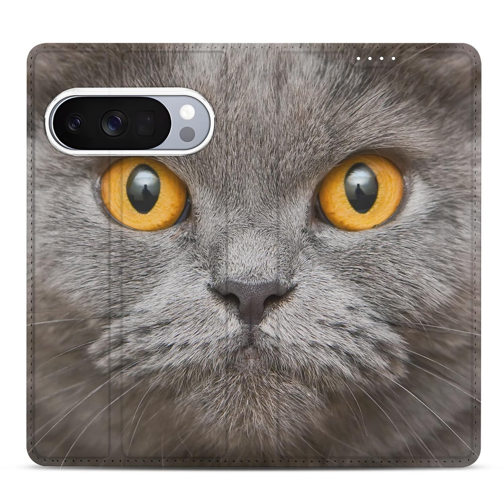 Google Pixel 10 | Pixel 10 Pro Bookcase Britse Korthaar met unieke afbeelding van een Britse Korthaar kat