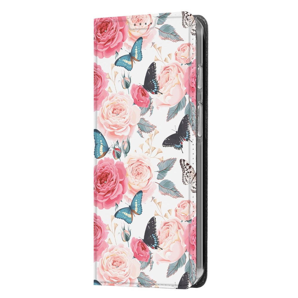 Google Pixel 10 | Pixel 10 Pro Telefoonhoesje Butterfly Roses met rozen en vlinders in een elegant ontwerp.
