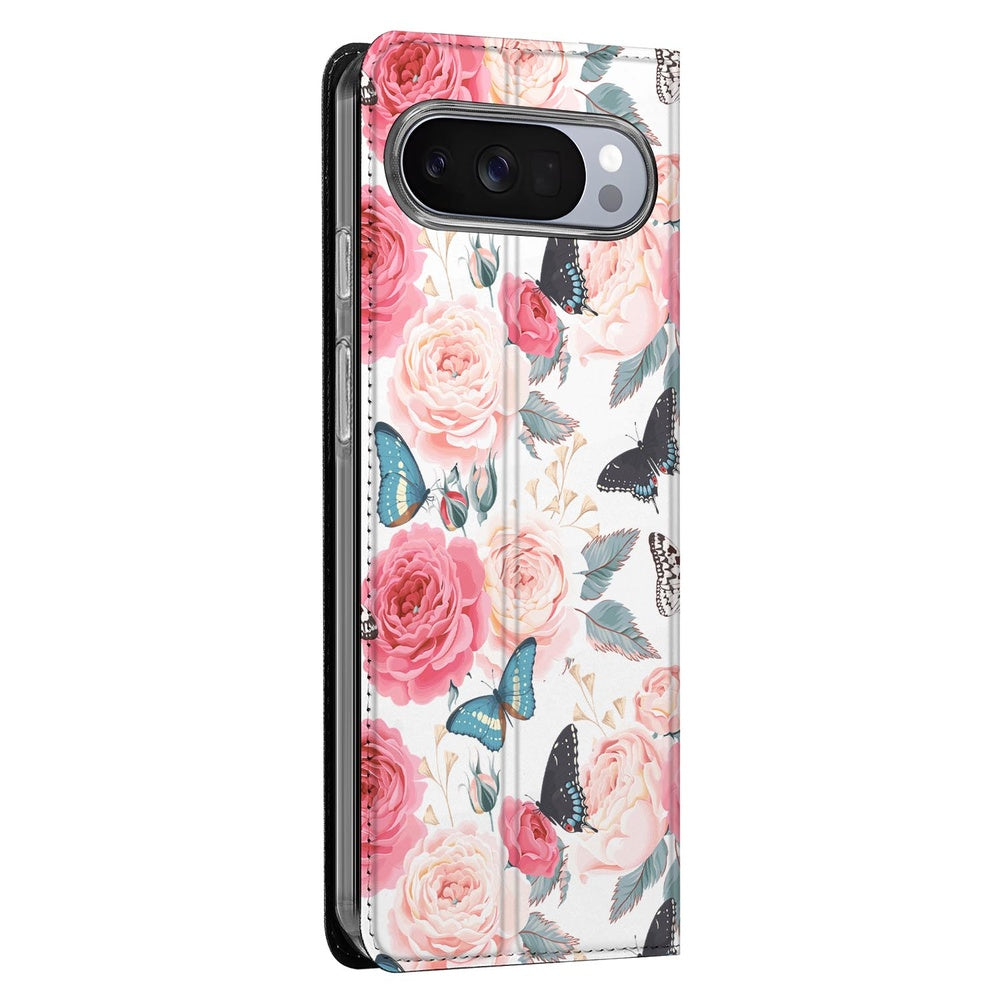 Google Pixel 10 | Pixel 10 Pro Telefoonhoesje Butterfly Roses met rozen en vlinders