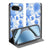 Google Pixel 10 | Pixel 10 Pro Smart Cover Hoesje Flowers Blue design bloemenknopen aanzicht