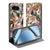 Google Pixel 10 | Pixel 10 Pro Standcase Hoesje Flowers met bloemdessin in rose tint, paars-witte bloemen en groene bladeren.