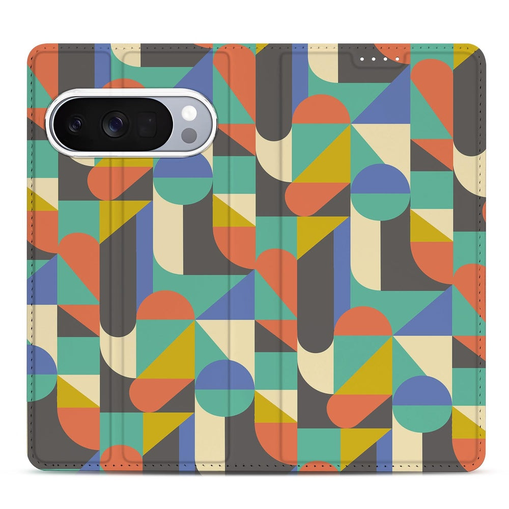 Google Pixel 10 | Pixel 10 Pro Book Case Funky Retro design funky retro voorkant