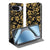 Google Pixel 10 Pro Bookcase Gouden Bloemen smartphone hoes vooraanzicht