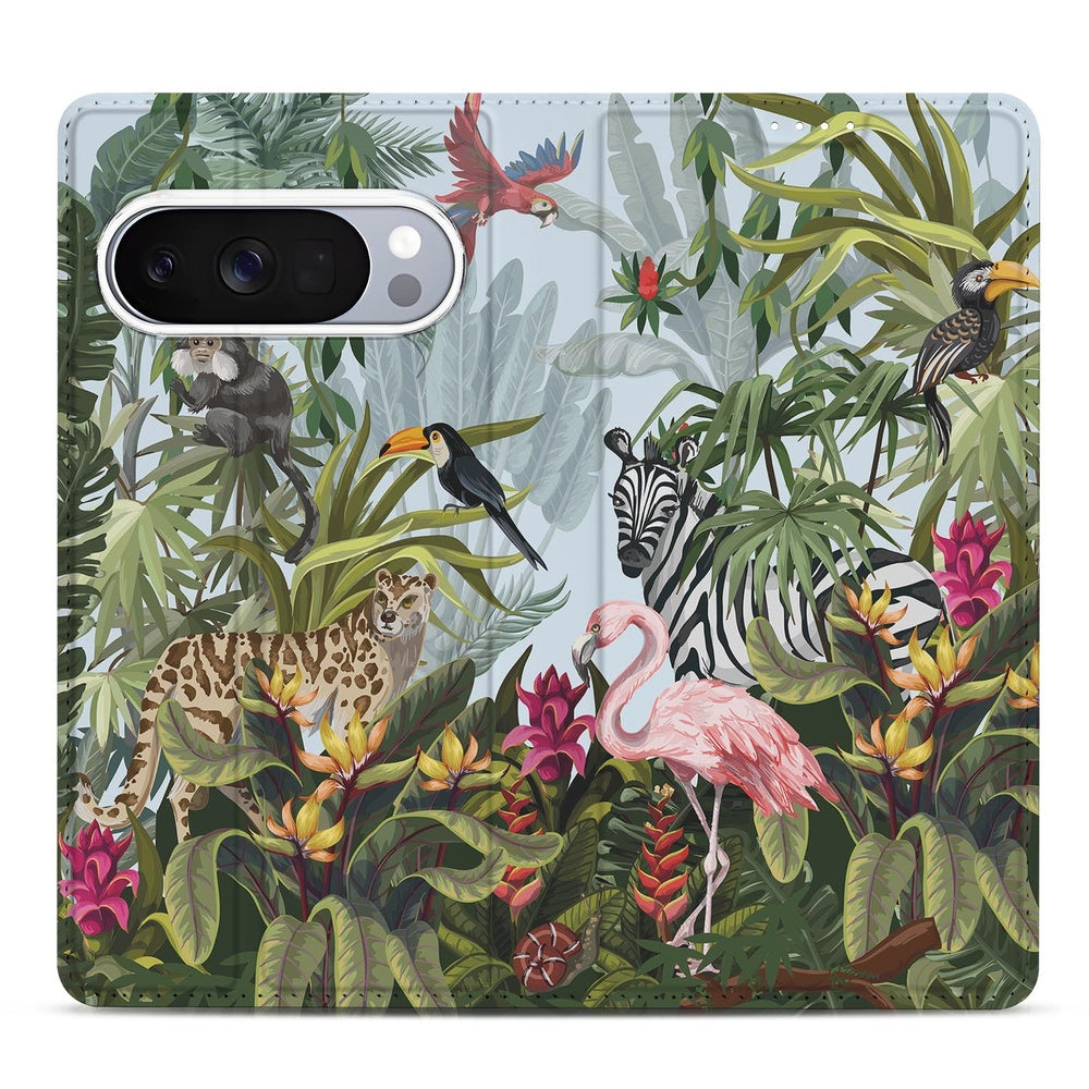 Google Pixel 10 Pixel 10 Pro Jungle Book Wallet Case dieren jungledesign voorzijde