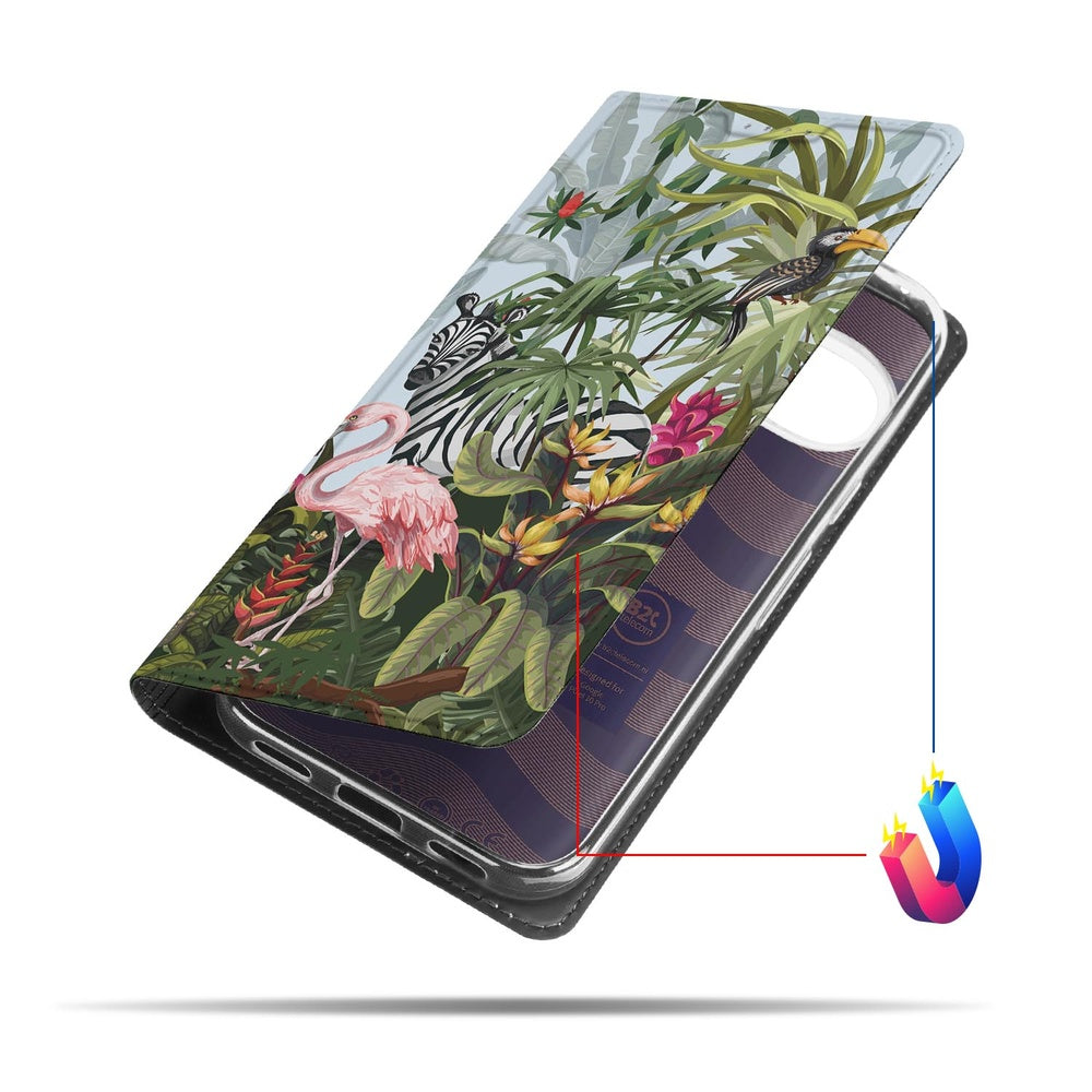 Google Pixel 10 Pixel 10 Pro Book Wallet Case Jungle vooraanzicht