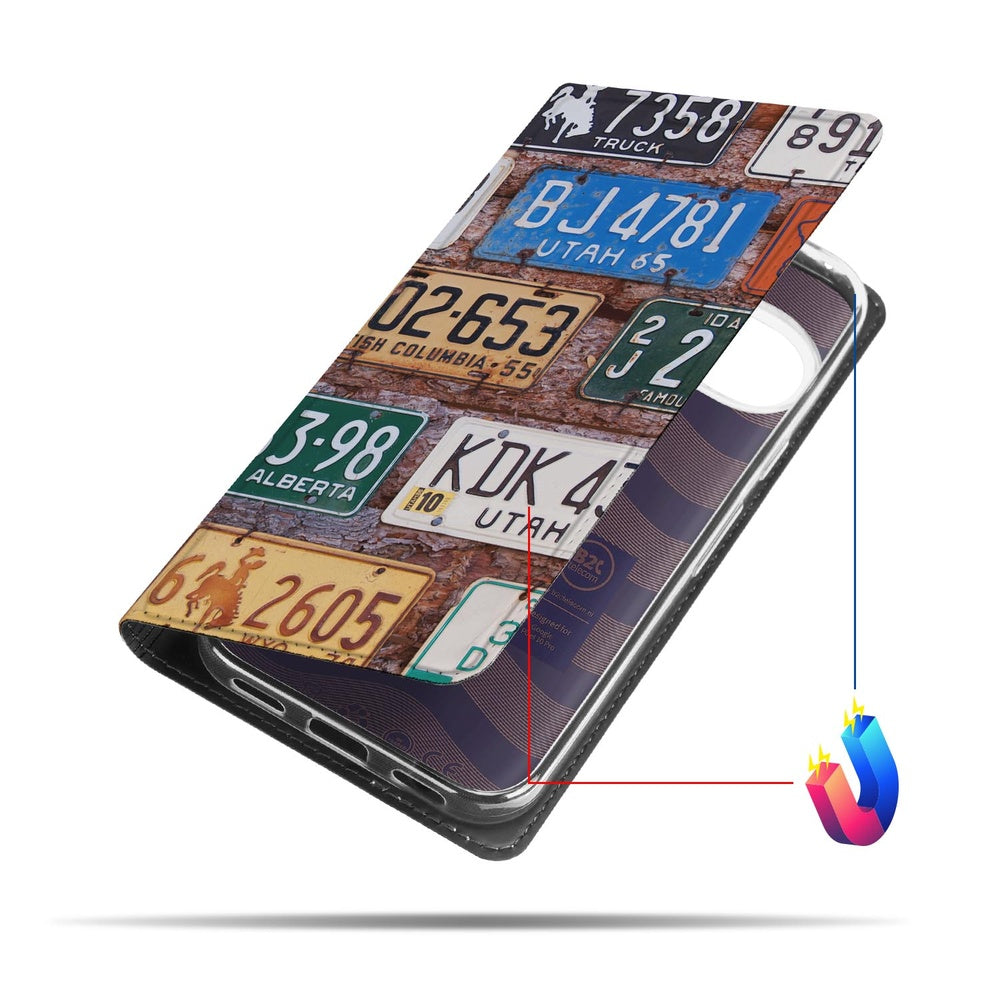 Google Pixel 10 Pro Book Wallet Case Kentekenplaten voorkant