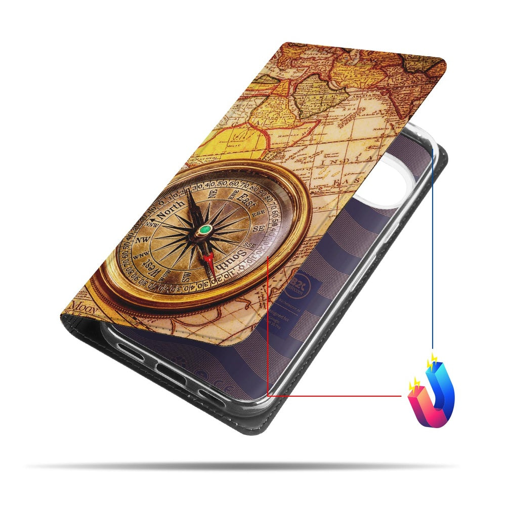 Book Cover Google Pixel 10 | Pixel 10 Pro Kompas kompasprint wereldkaart aanzicht