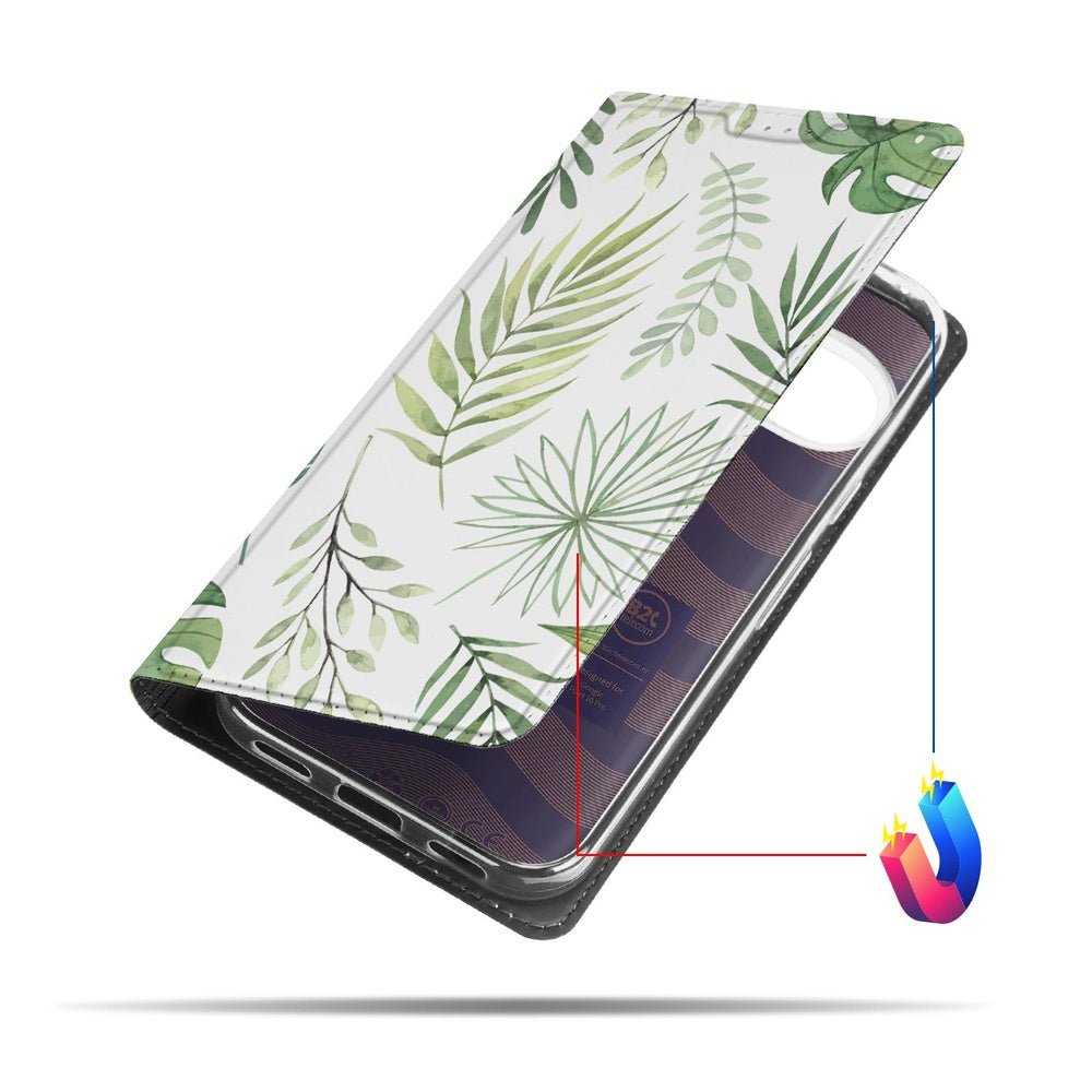 Google Pixel 10 Pro Book Cover Leaves design voorkant