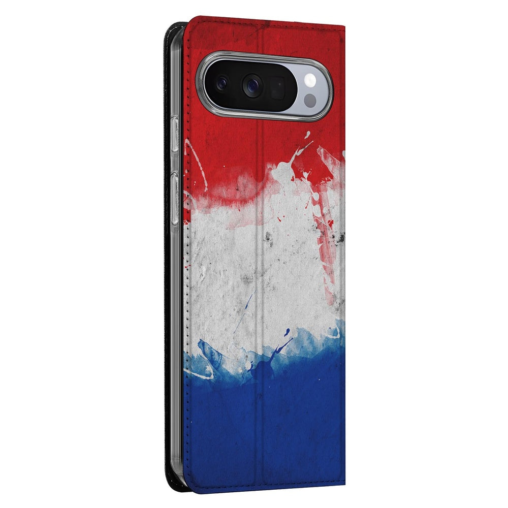 Telefoonhoesje Google Pixel 10 | Pixel 10 Pro Nederland Standcase Nederlandse vlag artistiek zijaanzicht