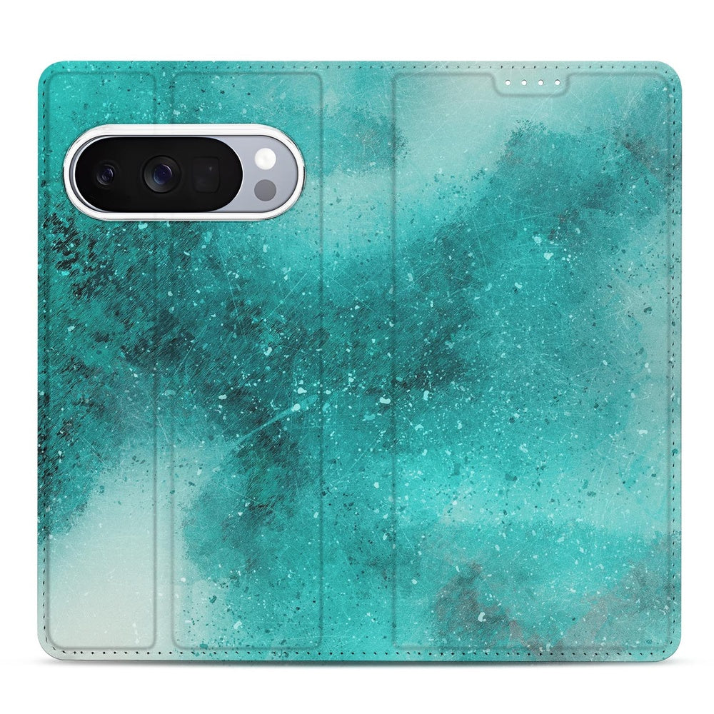 Google Pixel 10 Book Wallet Case Google Pixel 10 | Pixel 10 Pro Painting Blue aanzicht design