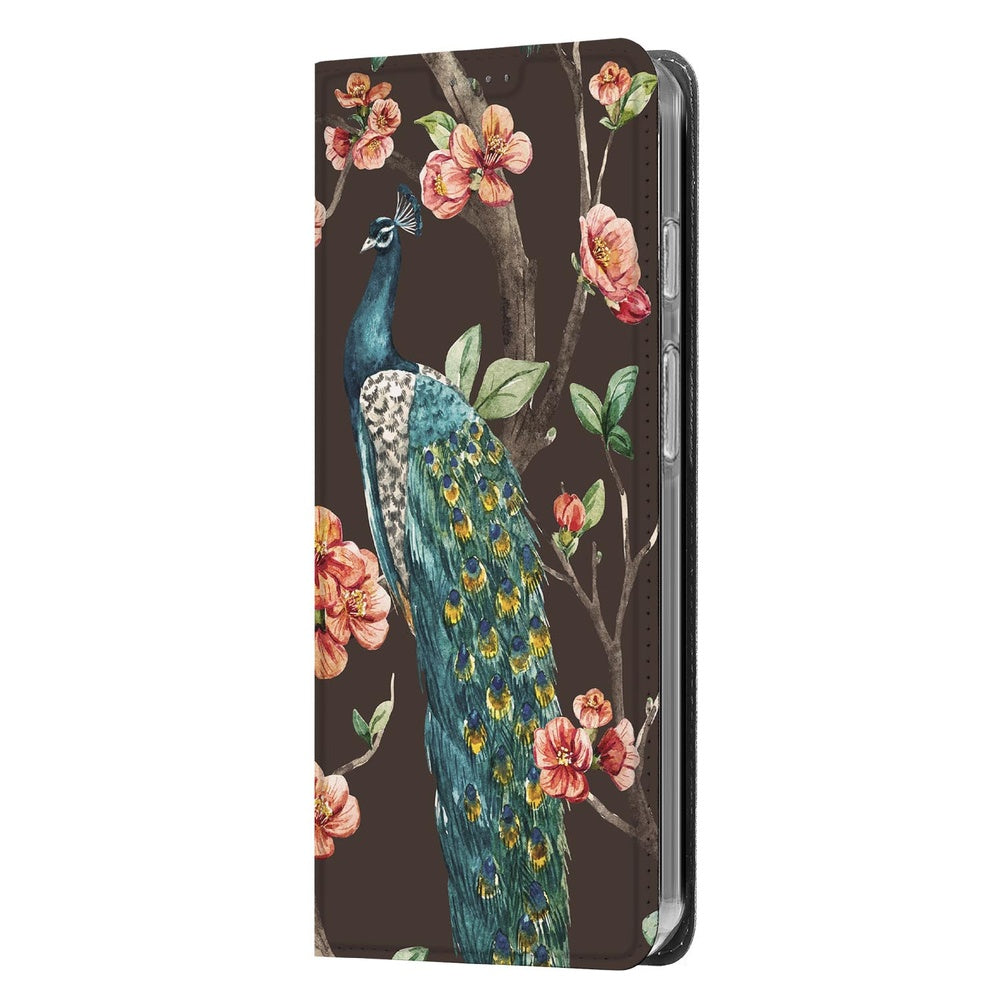Book Cover Google Pixel 10 | Pixel 10 Pro Pauw met Bloemen design zijaanzicht