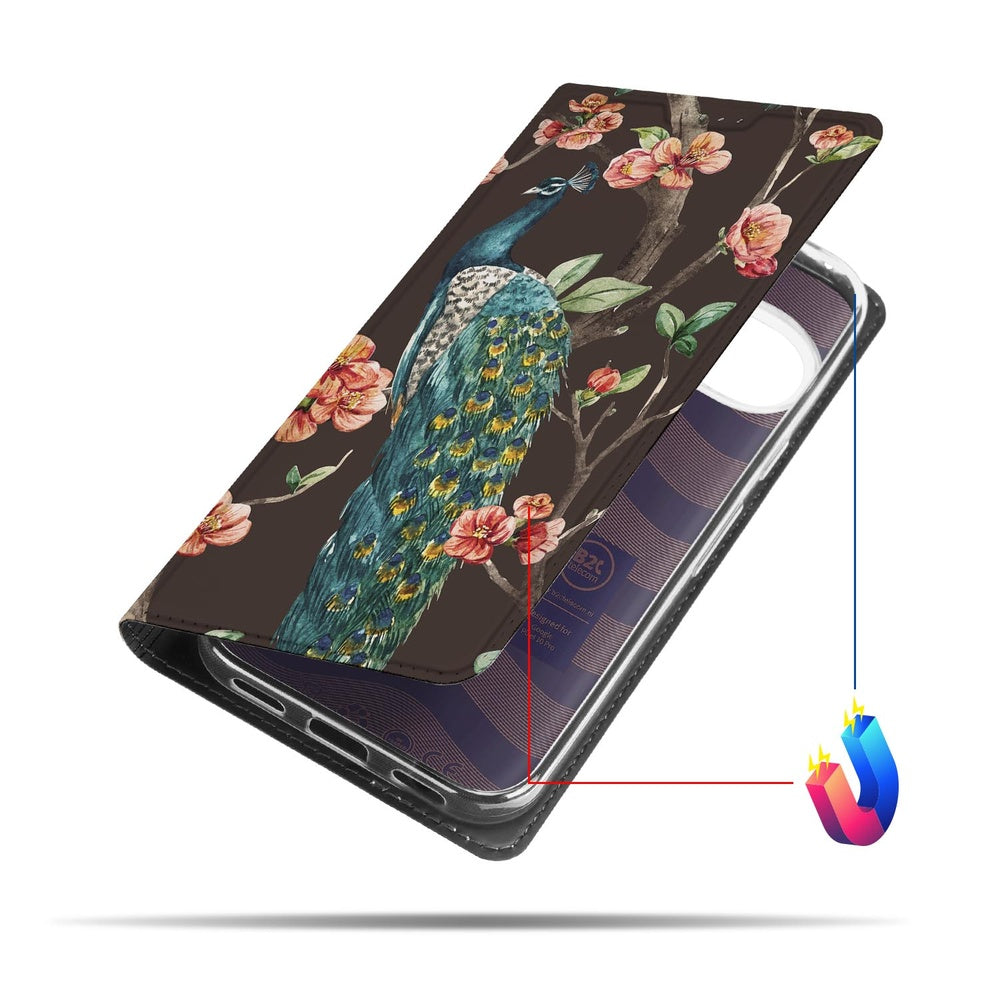 Google Pixel 10 | Pixel 10 Pro Book Cover Pauw met Bloemen voorkant
