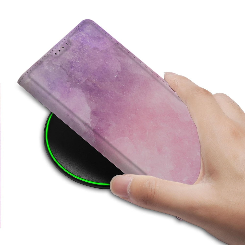Google Pixel 10 | Pixel 10 Pro Book Cover Pink Purple Paint hand op cover op draadloze oplader