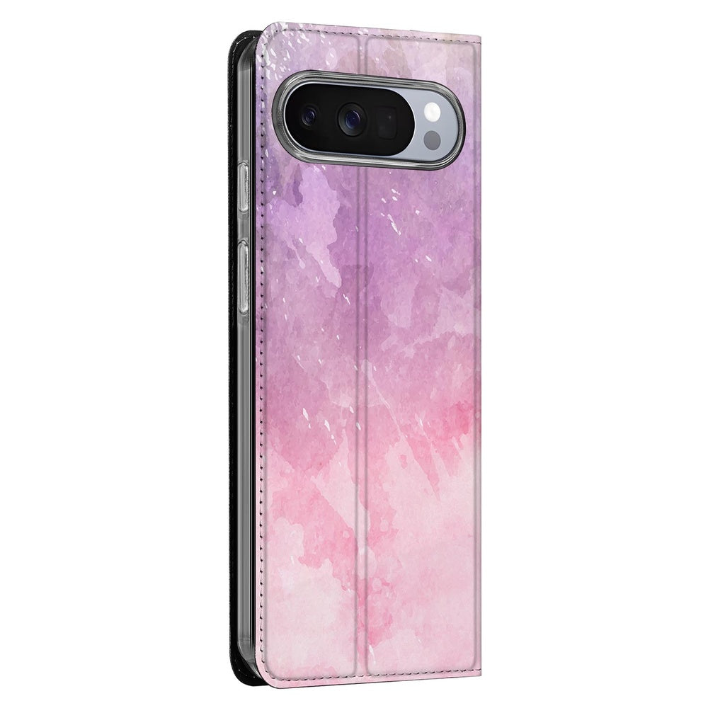 Google Pixel 10 | Pixel 10 Pro Book Cover Pink Purple Paint zijaanzicht
