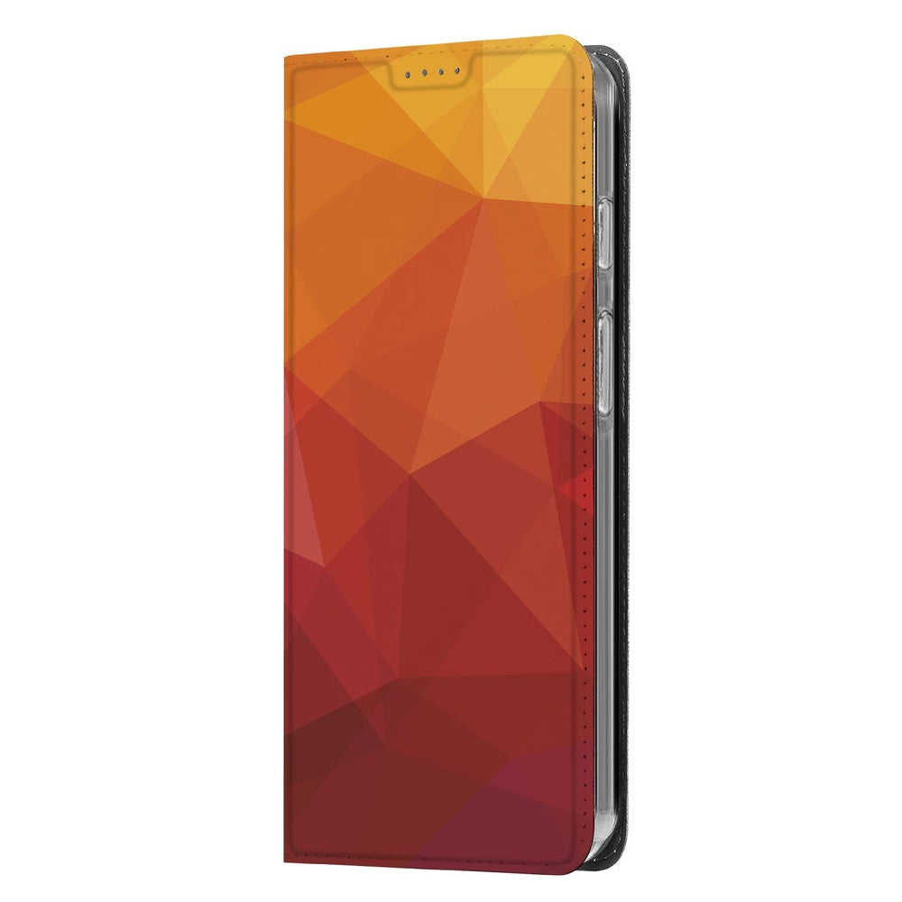 Google Pixel 10 Pixel 10 Pro Book Wallet Case Polygon Red zijaanzicht