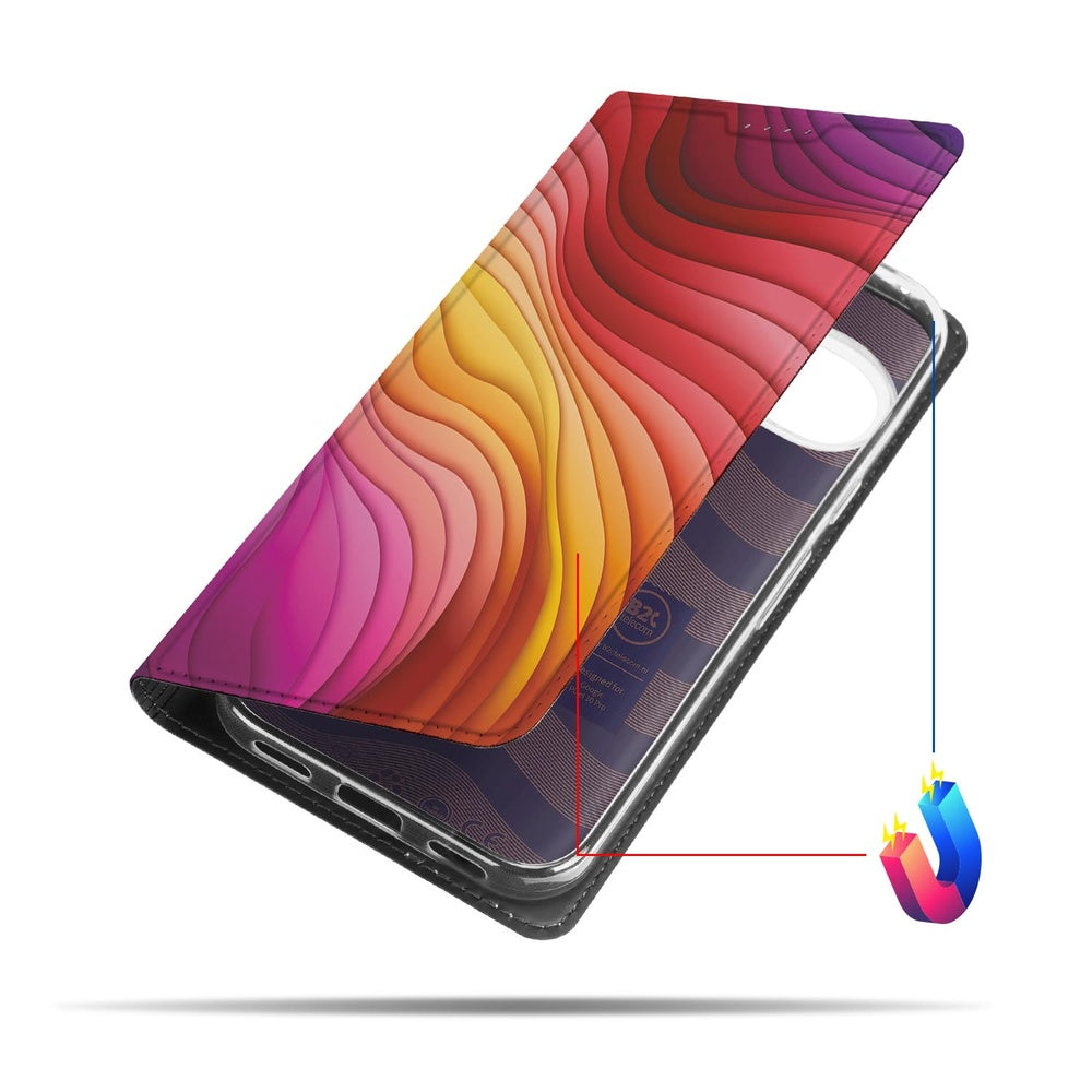 Google Pixel 10 Pixel 10 Pro Book Cover Regenboog design kleurrijk aanzicht