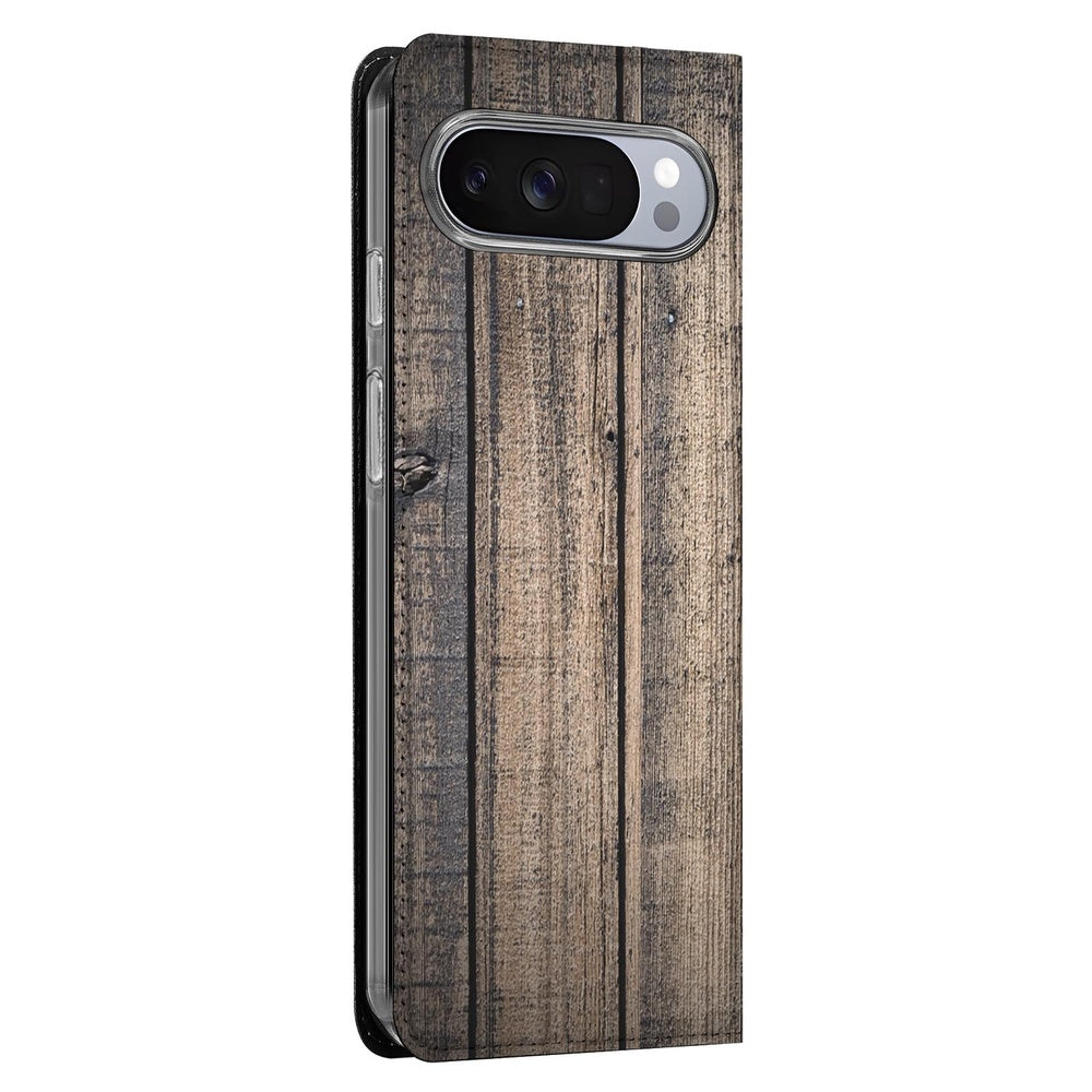 Book Case Google Pixel 10 | Pixel 10 Pro Steigerhout book case steigerhout vooraanzicht