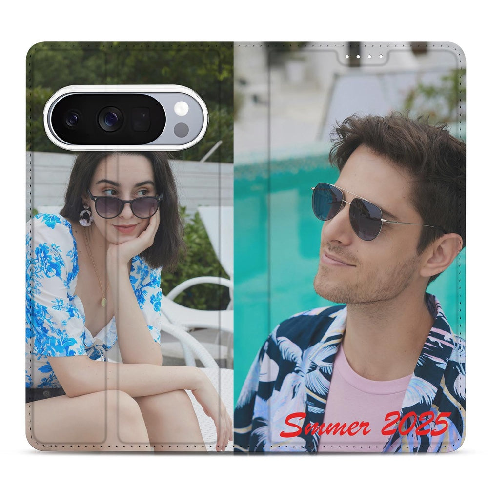 Google Pixel 10 / 10 Pro Slim Stand Case Hoesje Maken met Foto Compact Uniek ontwerp zomerse stijl met fotos