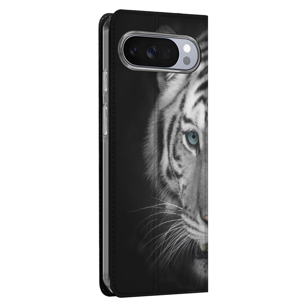 Book Cover Google Pixel 10 Pro Tijger boekhoes tijgerdesign zijaanzicht